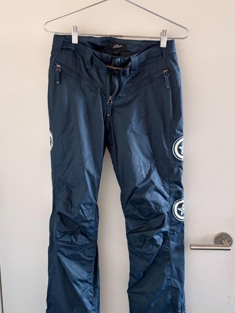 Vintage Jetset Blue Star Print Ski Snow Pants Size 2